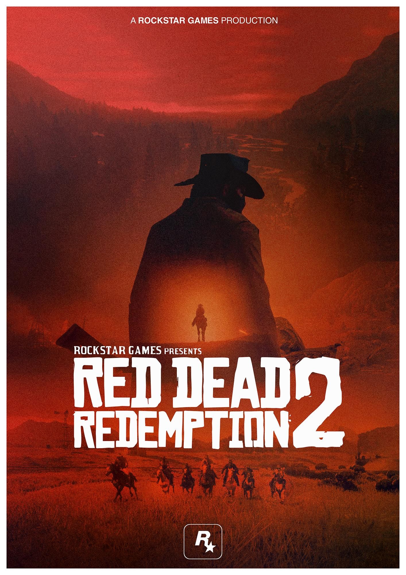 Made a poster using scenes from the RDR2 trailer