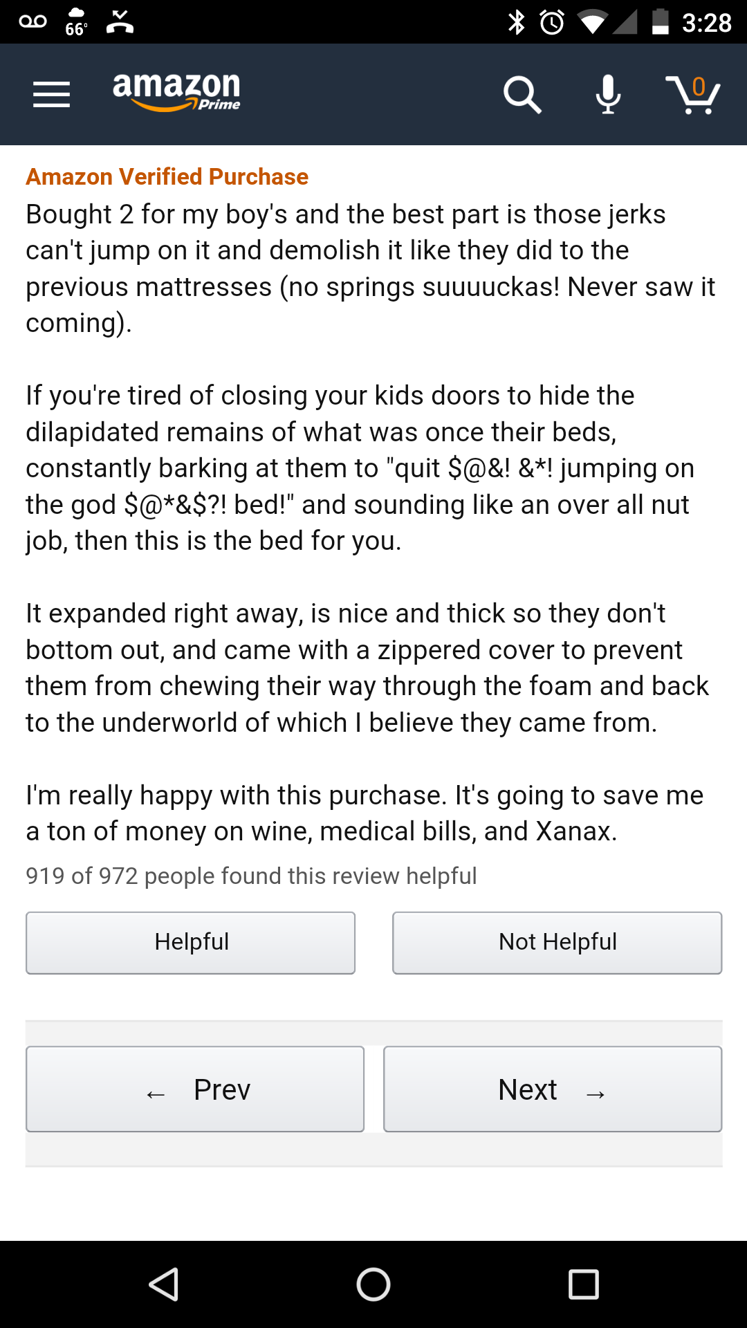 Came across this Amazon mattress review.
