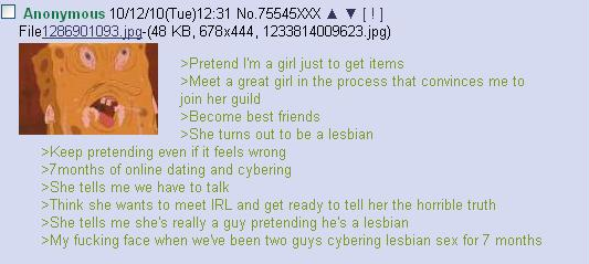 Anon pretends to be a girl in an MMO