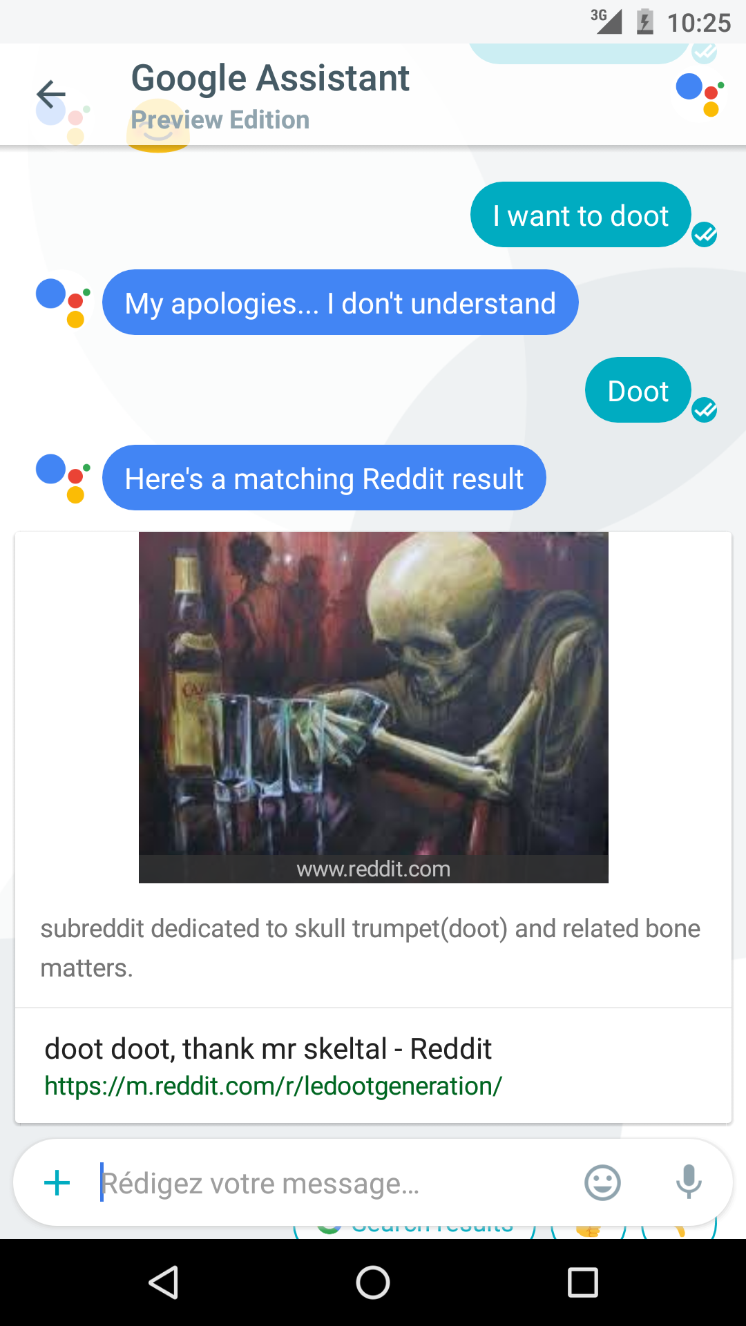 I think he doesn't want to doot with me.
