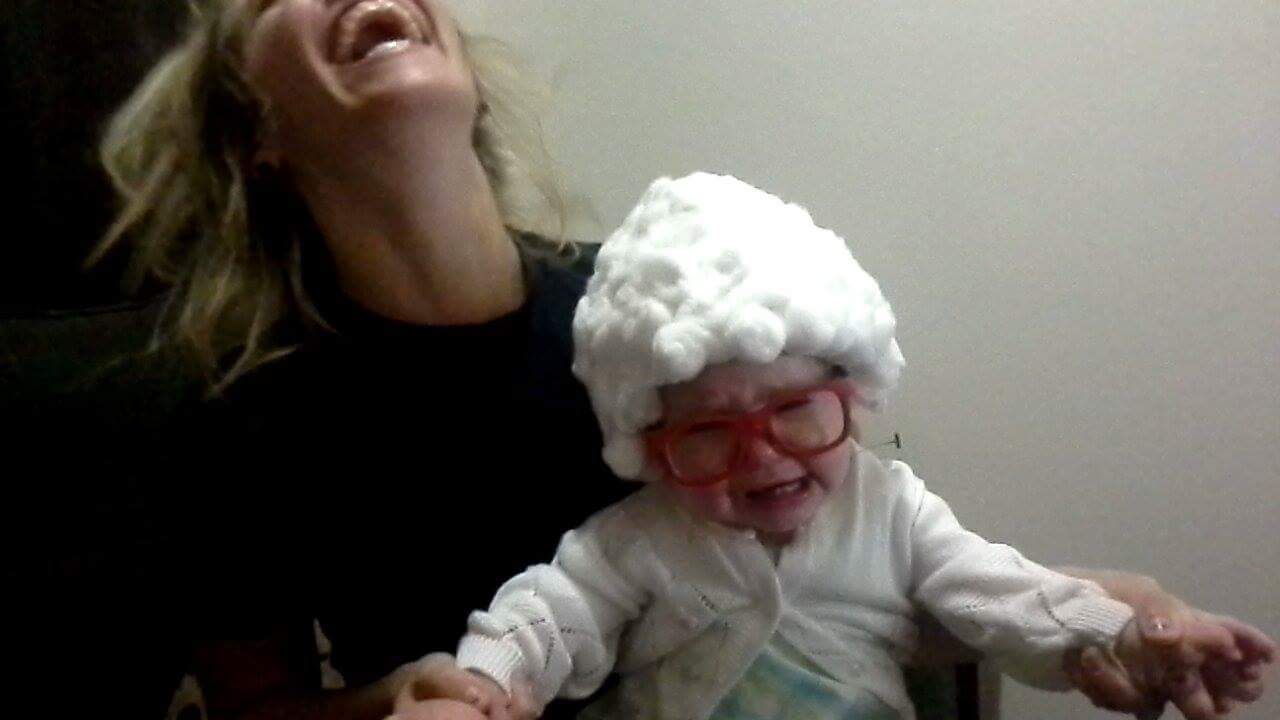 My daughter is not very fond of her Halloween costume, my wife however finds it hilarious.