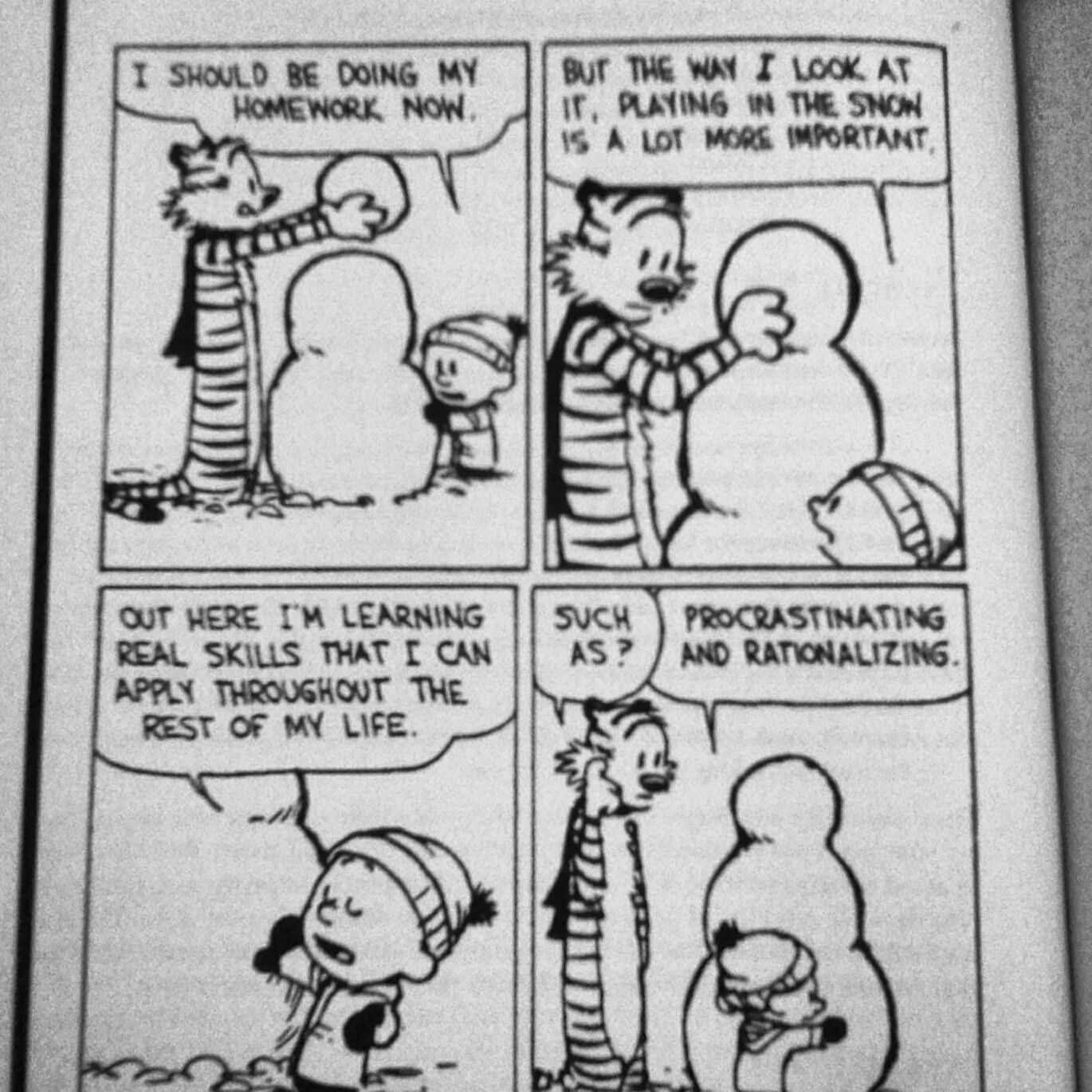Calvin knows what's important