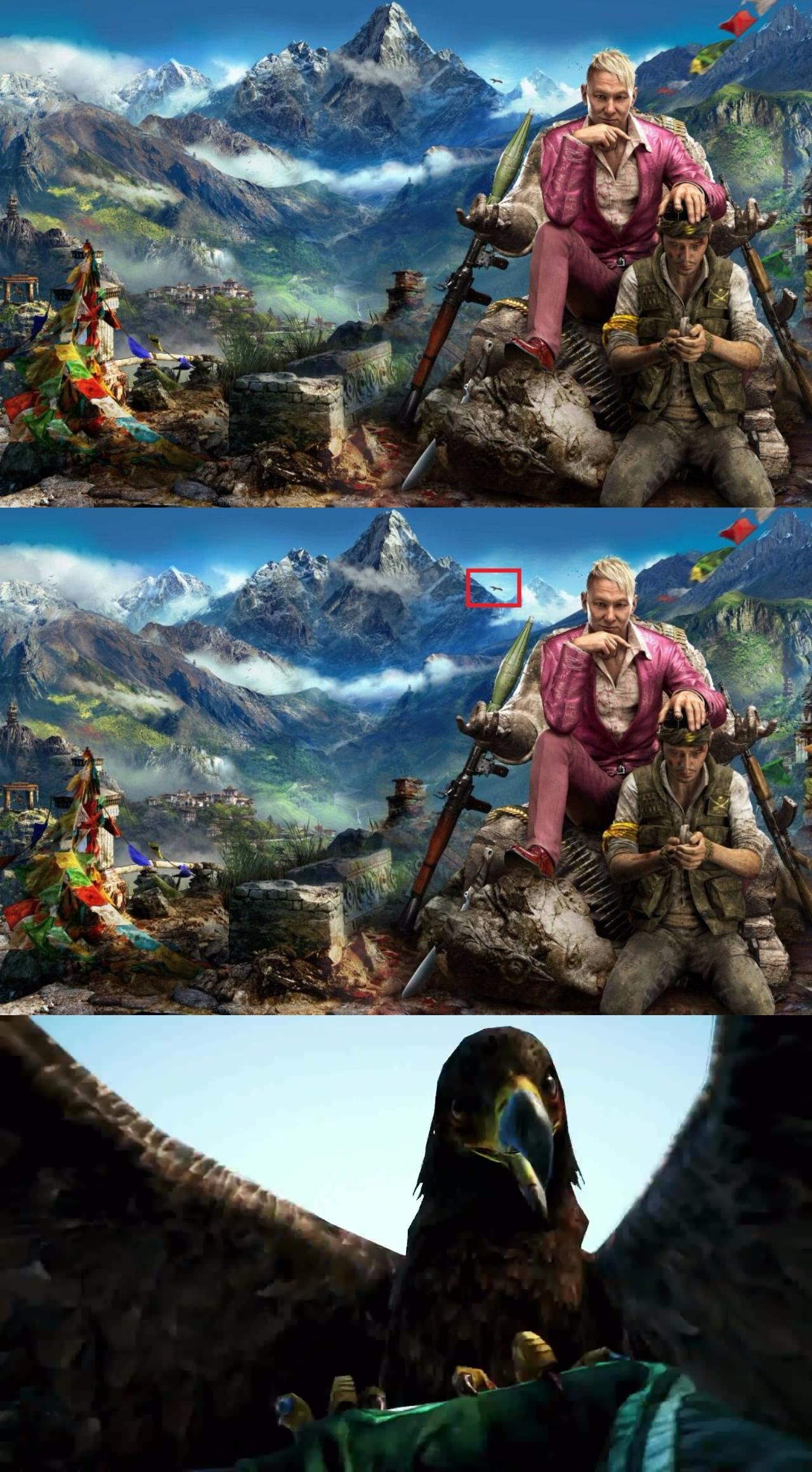 Far Cry 4 title screen showing one of the most despicable and fearsome villains in gaming