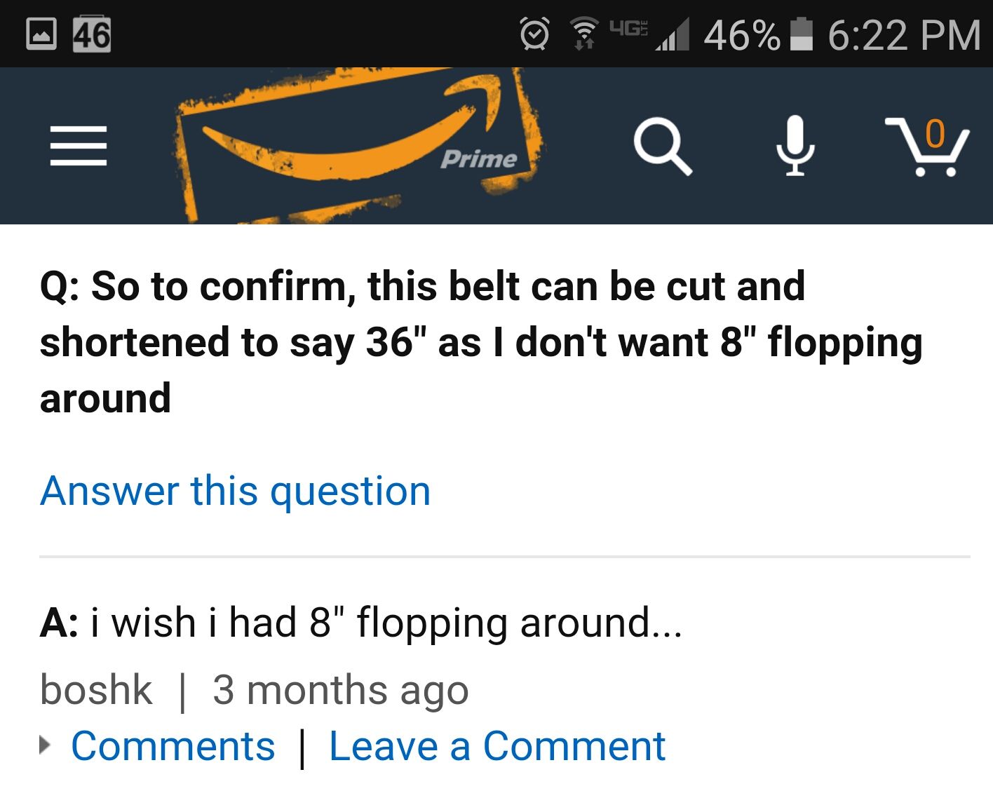 Saw an honest question on Amazon