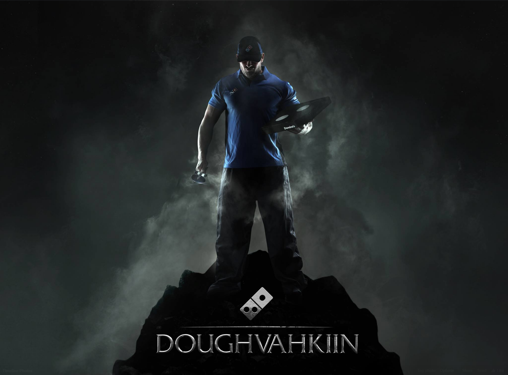 Apparently, Domino's Pizza is doing a Skyrim promotion called "Doughvahkiin"