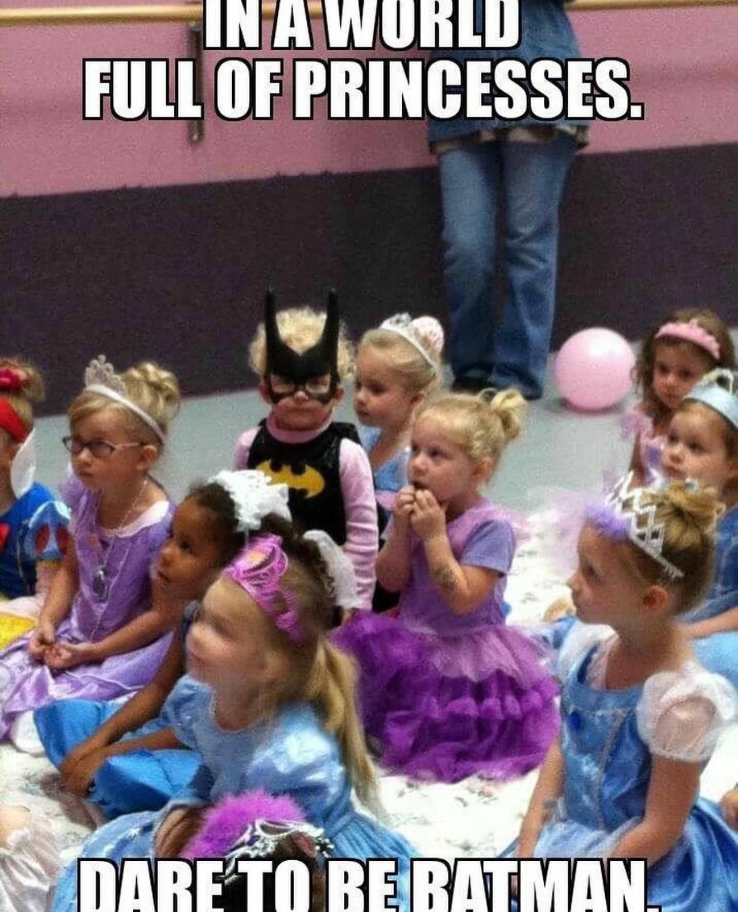 In a world full of princesses, dare to be batman!