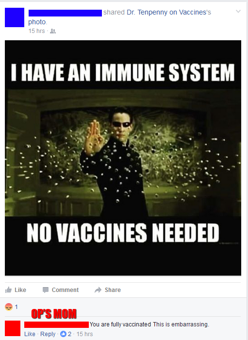 He has an immune system.