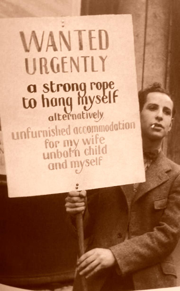 A unknown man during the Great Depression, 1932.