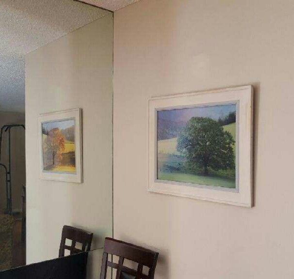 I hung up this picture that depicts the four seasons based on the angle you view it from. Hung it up next to a mirror for added coolness.