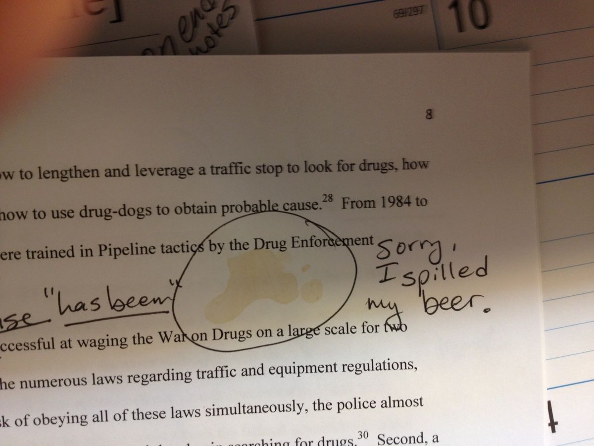 This was on my senior honors thesis when I got it back
