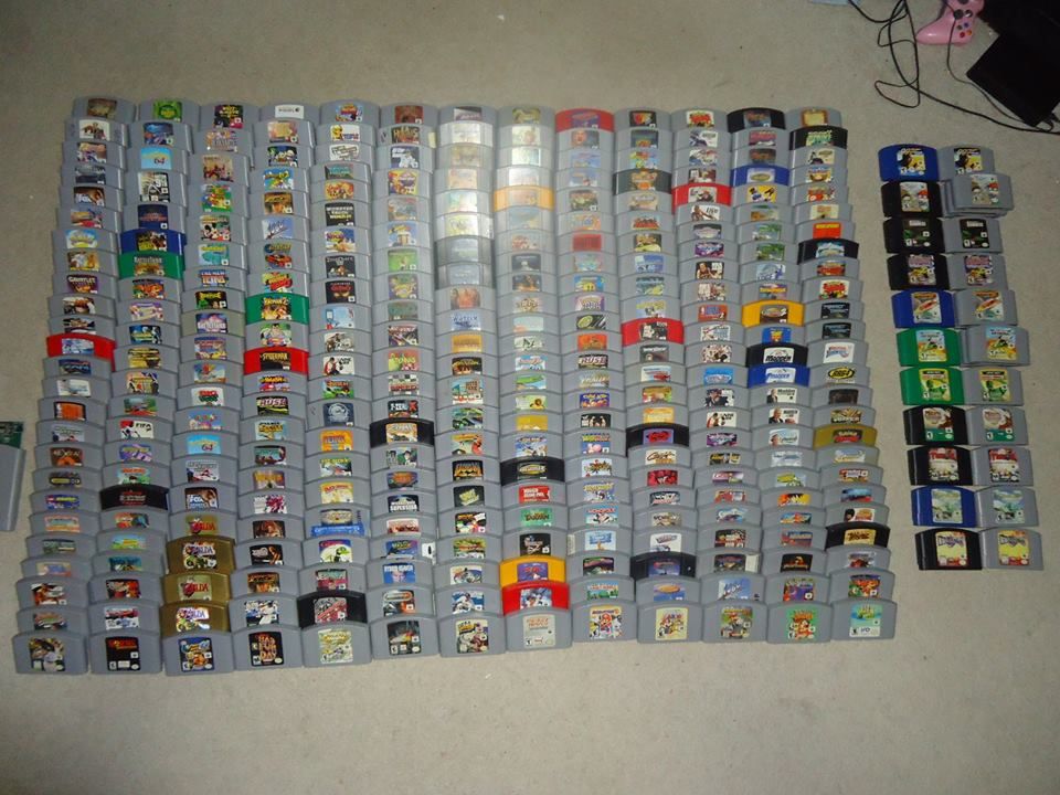 Complete N64 collection with all color variants.