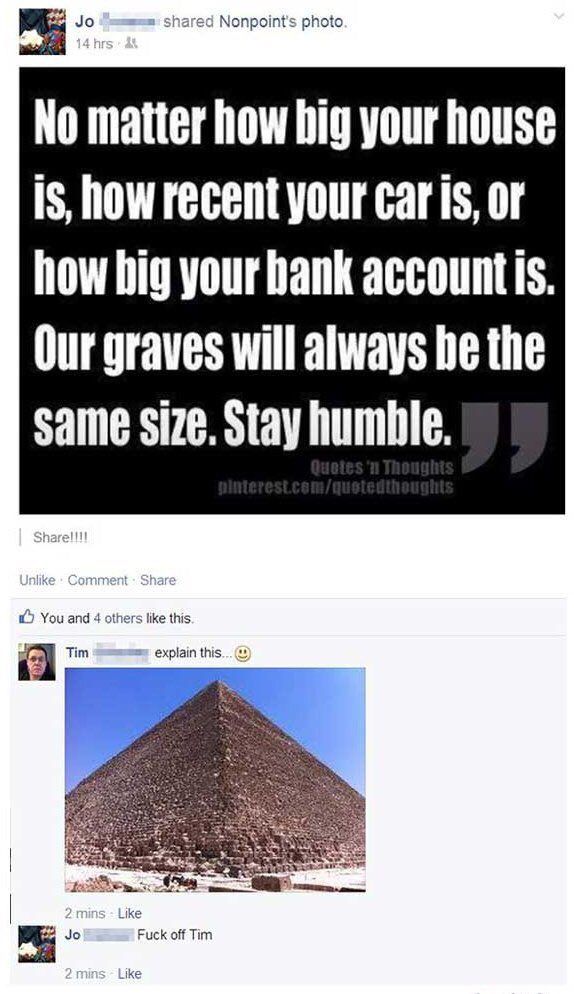 Thanks for not being humble... fking egyption royalty