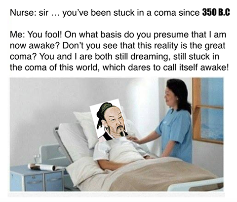 And so Descartes became is only friend at the Hospital