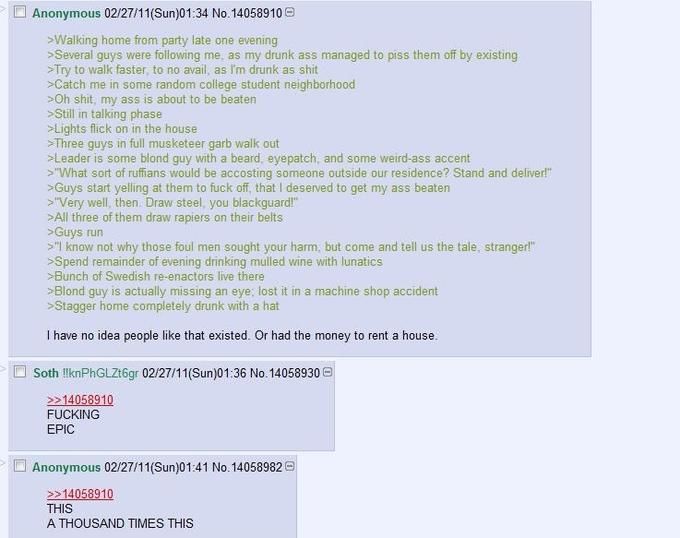 Anon has a nice evening