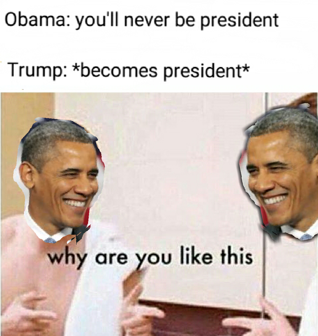 The good news is Mr. Trump, you'll never be president. - Obama