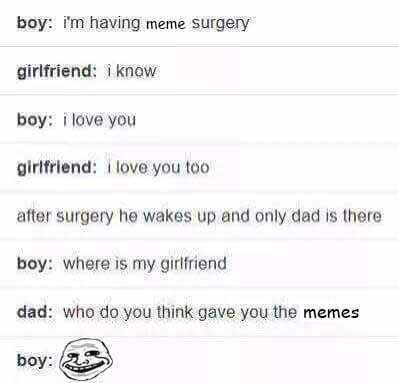 A touching story about a boy, a girl, and a meme