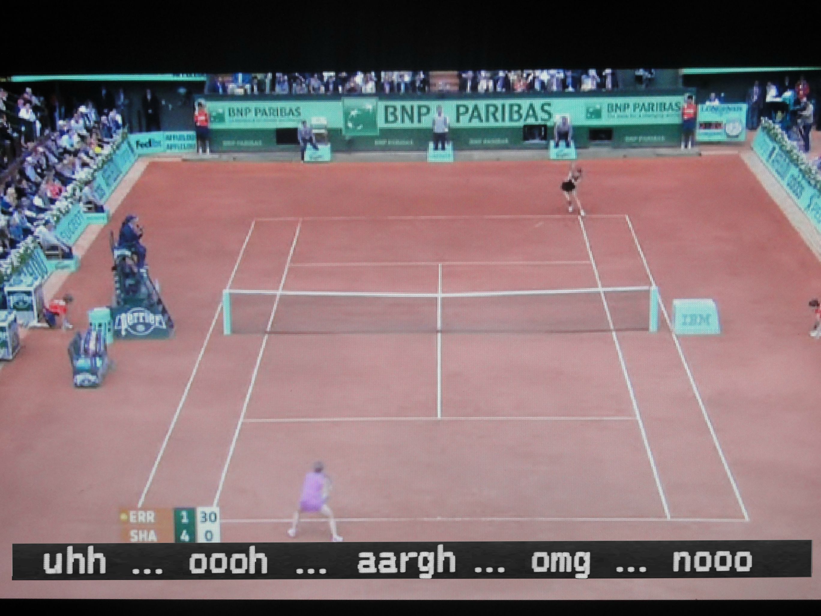 And then i turned on the subtitles during the women's final...