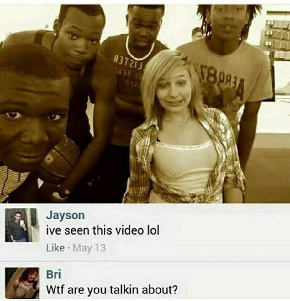 1 white girl 5 black dudes porn meme