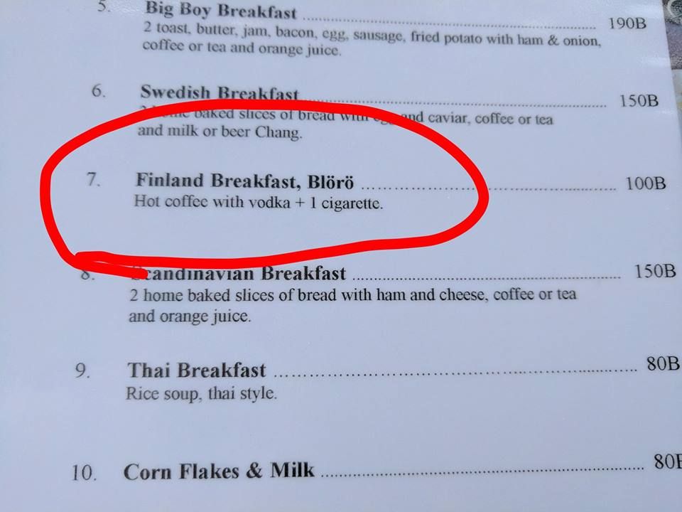 Finland Breakfast
