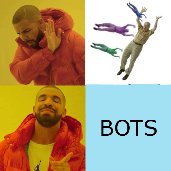 At least the bots didn't skitpost Dat Boi-quality "memes" constantly