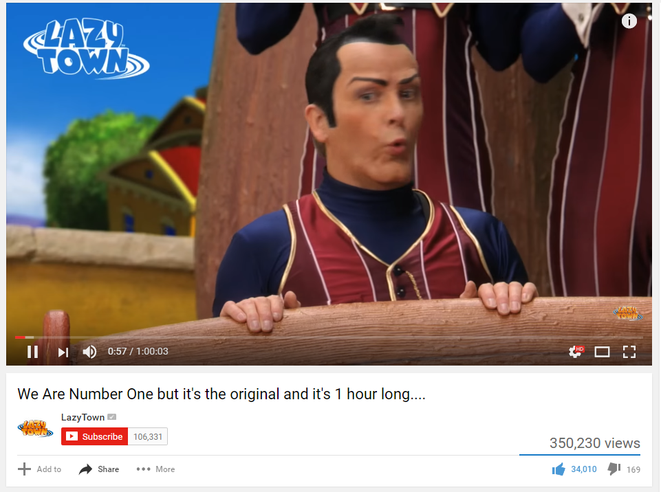 We Are Number One but it's now an official meme...