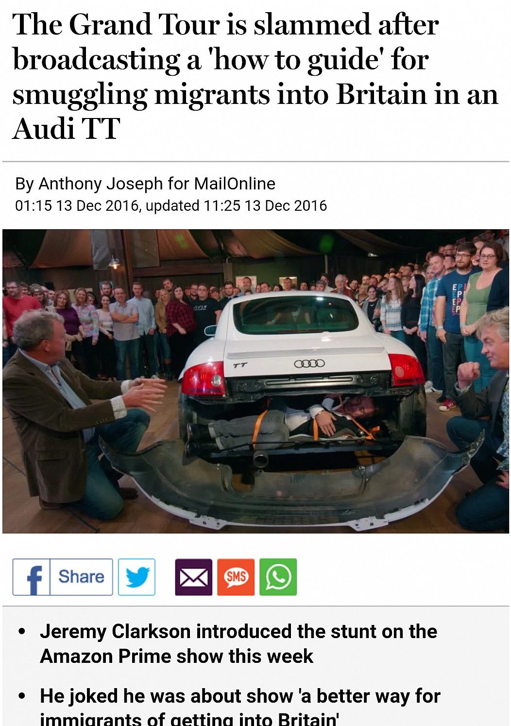 If they own an Audi TT, let them in