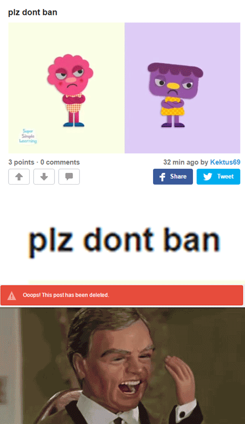 "Plz dont Ban" LeL
