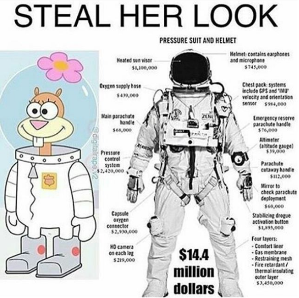 Why does she even wear an astronaut suit when she's technically a scuba diver?