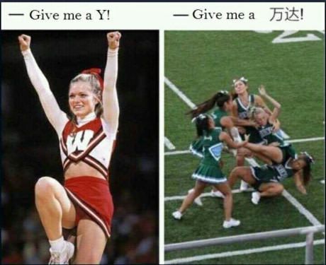 Chinese cheerleaders have it tough