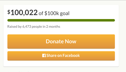 Robbie Rotten's GoFundMe just surpassed $100k last night!