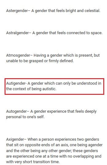 So are all the extra genders this or what?