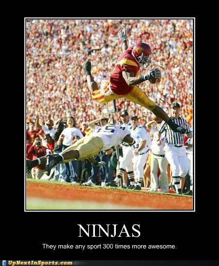 Sport is always better with ninjas