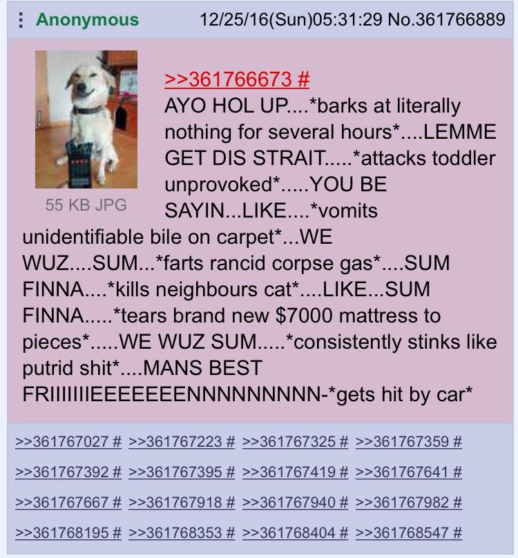 It pleases me to see a meme with a dog in it where it is not referred to as a doggos
