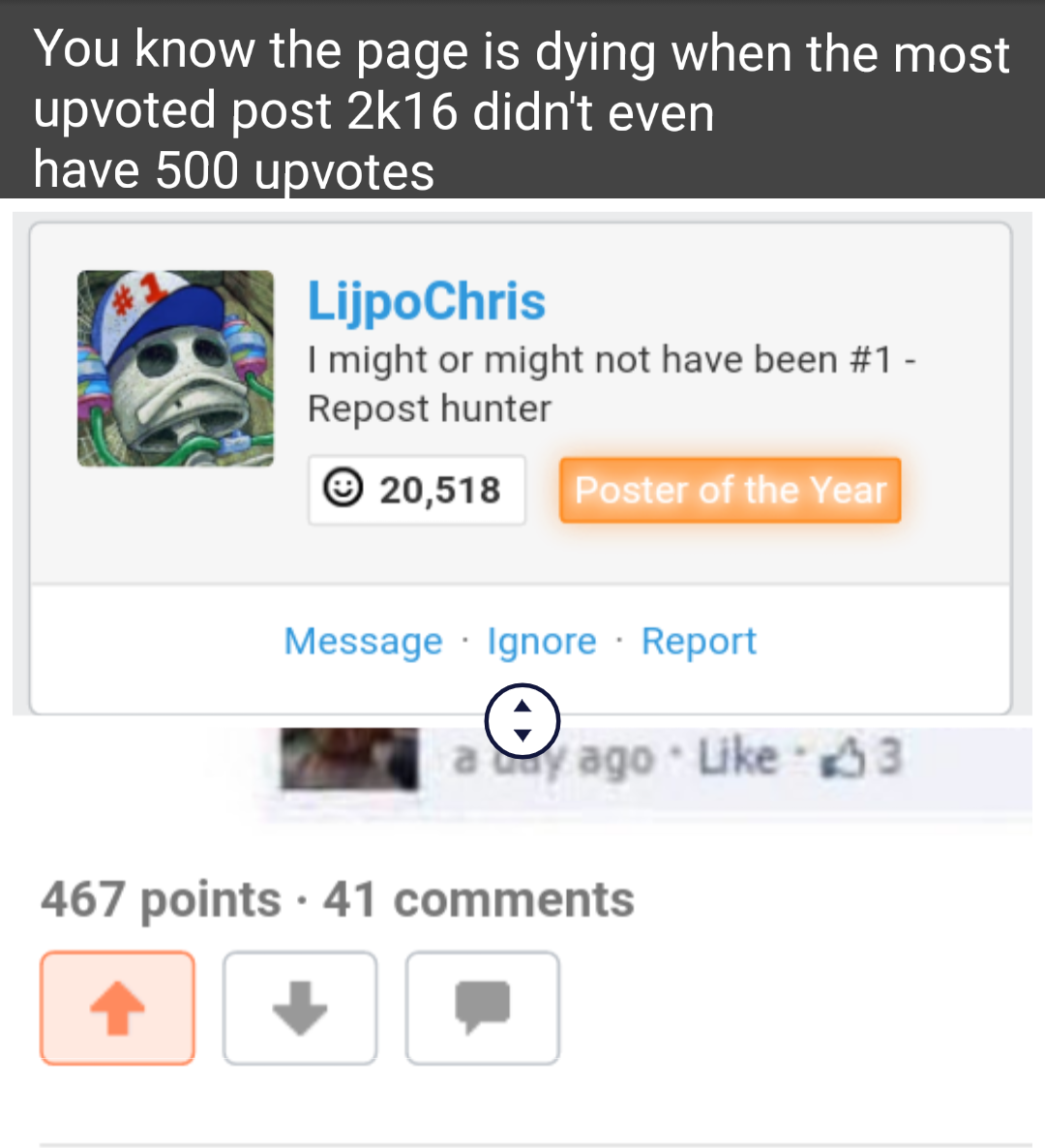 This page suffers from something called admins