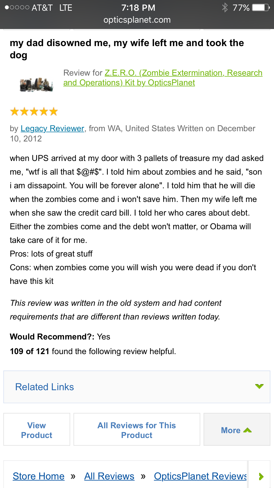 $23,000 zombie apocalypse survival kit