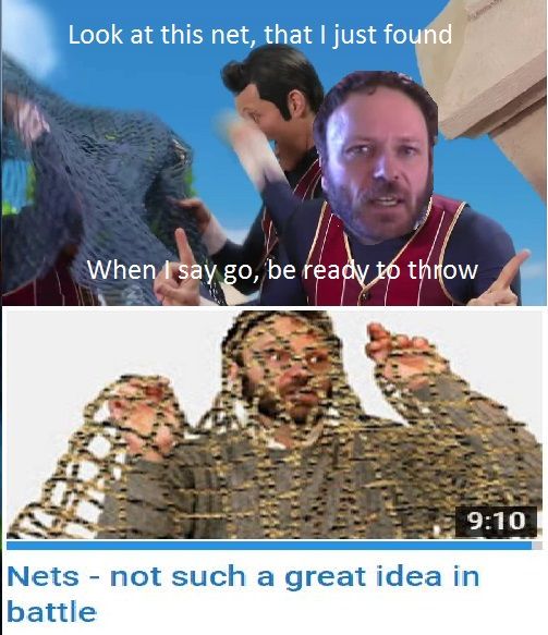 THROW IT AT HIM, NOT ME