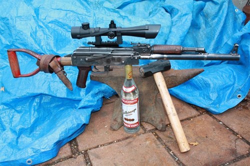 In russia they can make ak47 with votka and a shovel