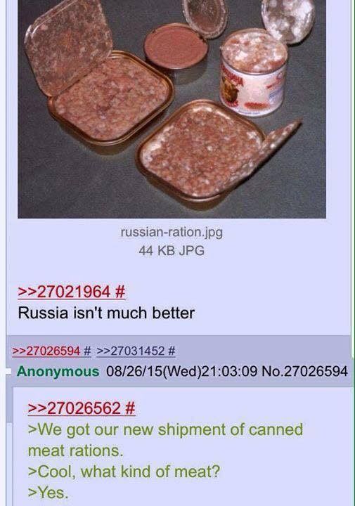 Anon talks about Russia's high quality meat