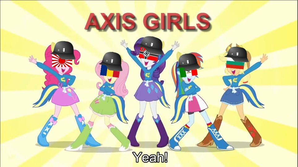Axis Girls, parody of nazi ponies and hitler memes (link in comments)