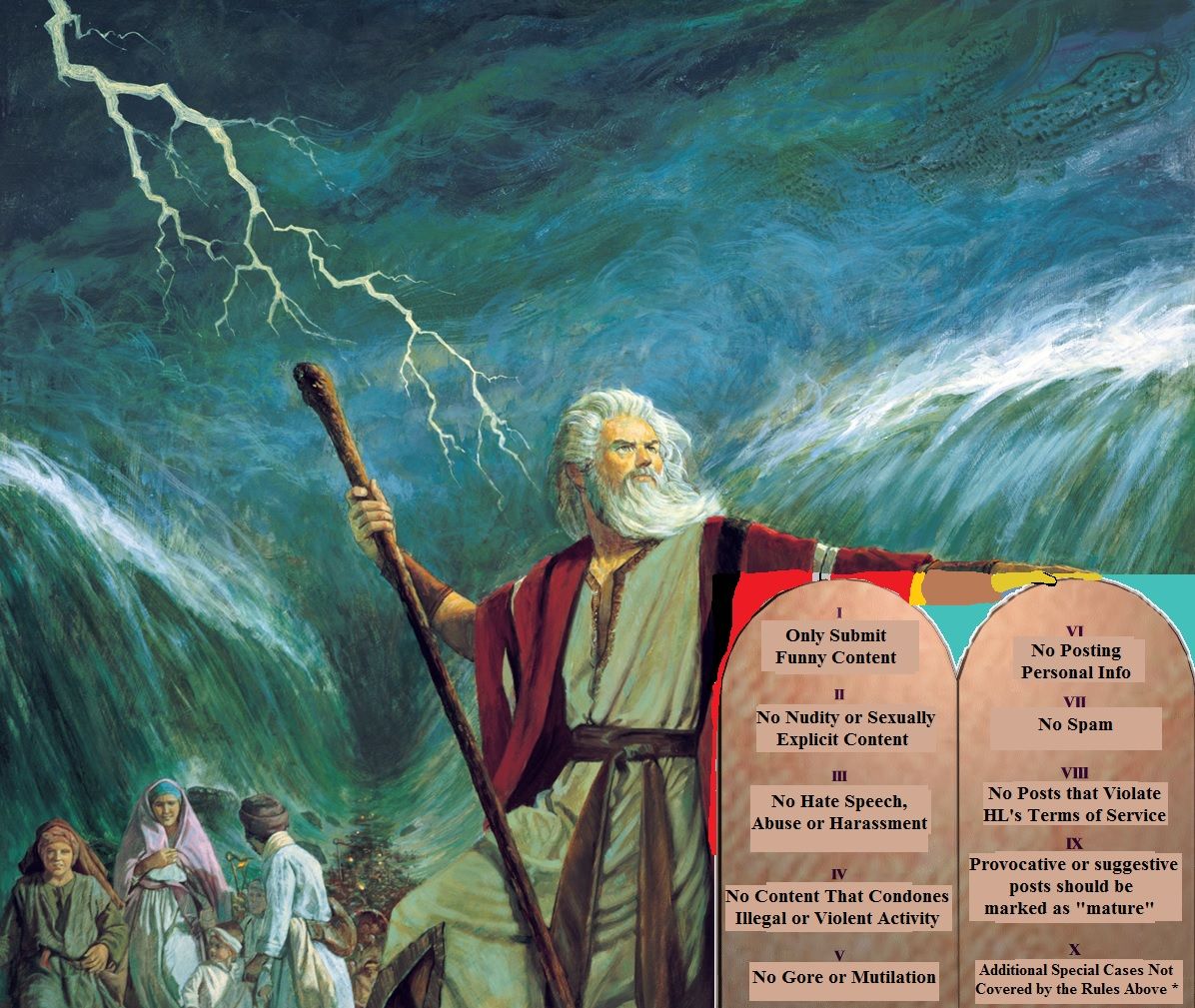 "And I will give you thee tablets of stone commandments which I have written" - HL Admins, 2017