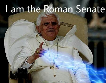 "The Roman senate has been dismantled over 1500 years ago"