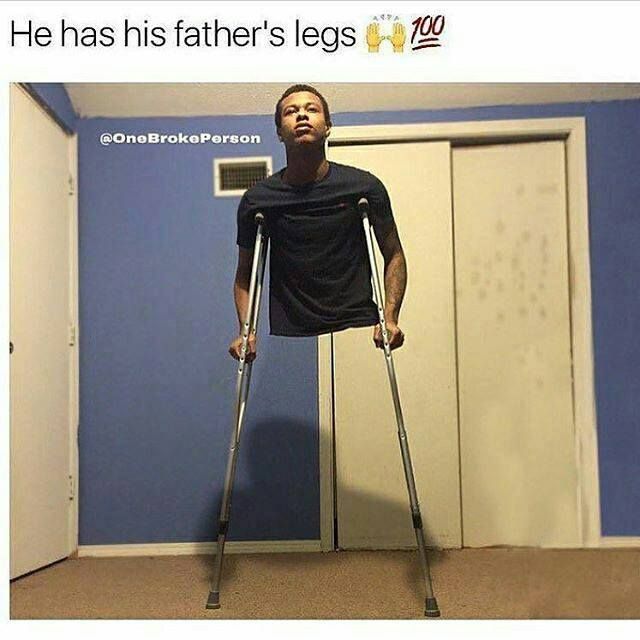 his legs ran away too