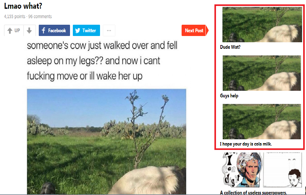 When reposts are essential for your site so you have to advertise them next to each other