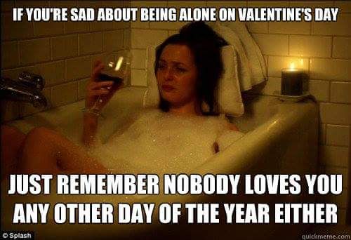 If you're sad about being alone this Valentines, just remember...