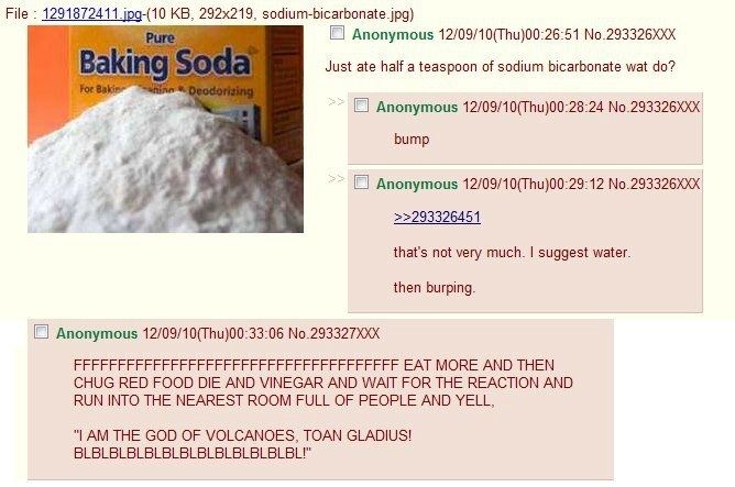 Anon eats baking soda