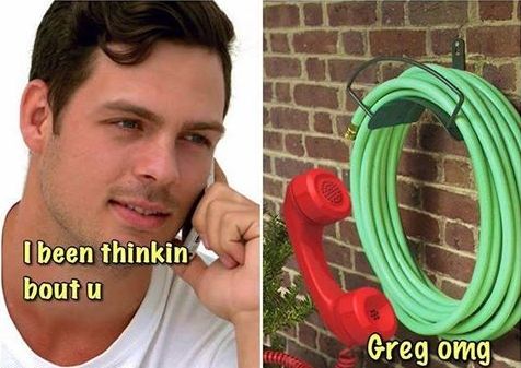 "Why don't you just go talk to your hose?"