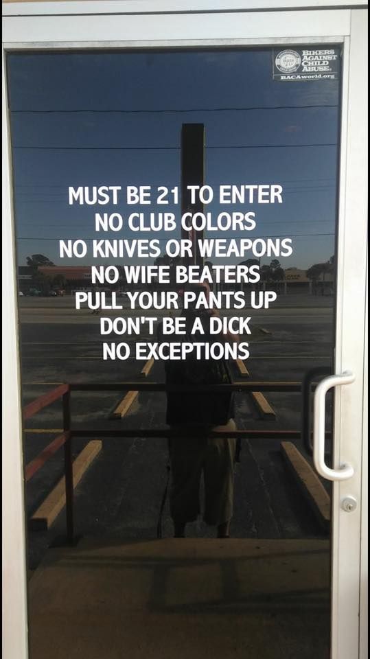 New bar door sign in Florida
