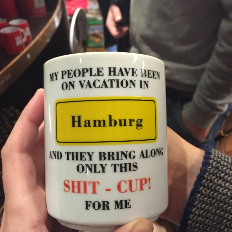 Speaking of German mugs, here is a poorly translated one from my trip