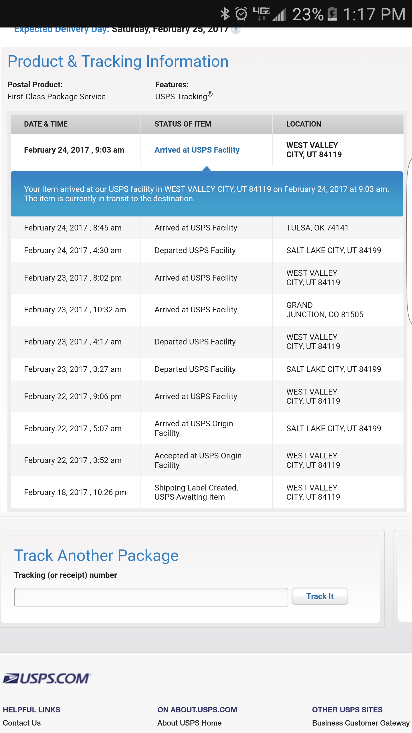 The *** are you doing with my package, usps?