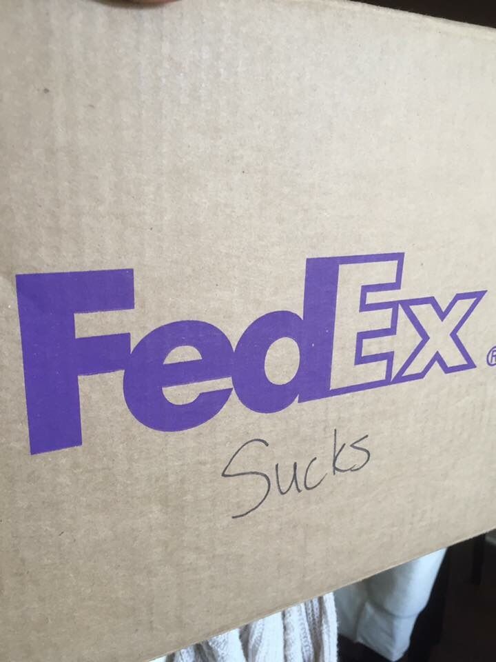 Mailed FedEX box through UPS and my buddy received it like this